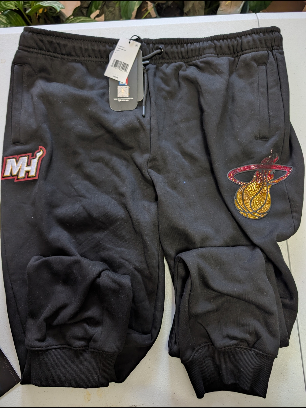 Black Miami Heat Graphic Jogger Sweatpants